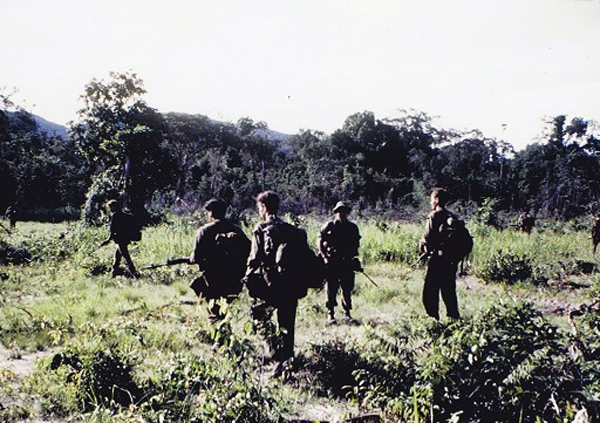 Soldiers from 3 Platoon, W3 Company on patrol