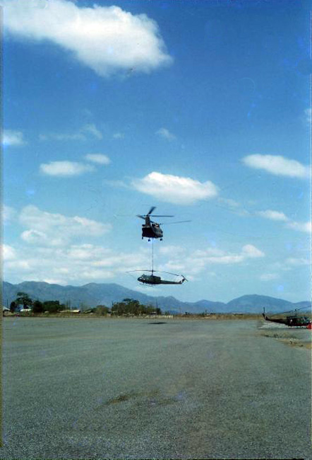 Helicopter recovery at Nui Dat, circa 1970-1971
