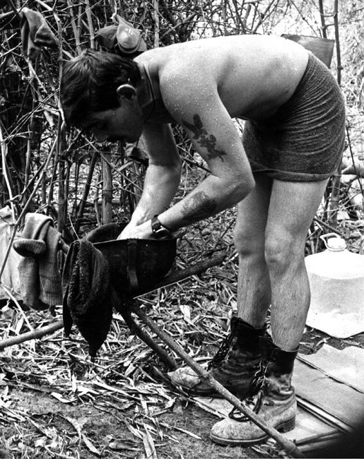 Larry Southern, V3 washing in the field, circa 1969 Larry Southern, V3 washing in the field, circa 1969