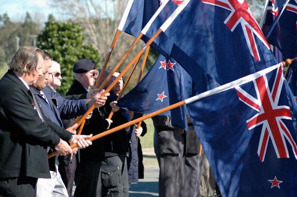 Flag bearers at the NZ Vietnam Veterans' Remembrance Day service, 20-21 August 2011 Flag bearers at the NZ Vietnam Veterans' Remembrance Day service, 20-21 August 2011