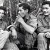 Awaiting a resupply, circa 1967-1968. Left to right: Pat Nuku, Ben Hetaraka, and George Taia