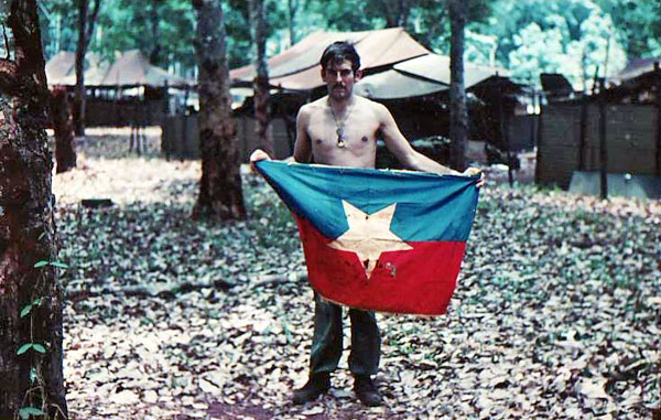 Captured North Vietnamese flag, 1971