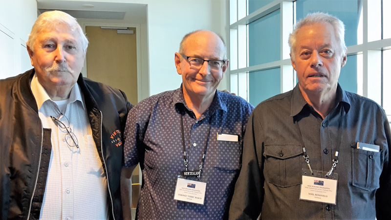 RNZSigs Vietnam Veterans. Left to right: John Deazley, Terry Burch, Noel Benefield