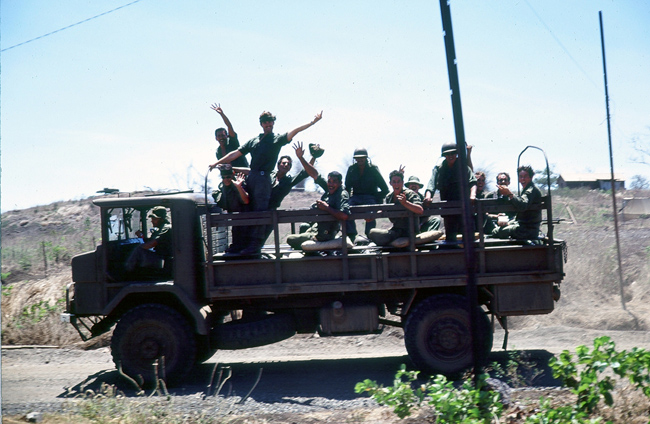 1 Platoon, W3 Company heading out from the Horsehoe for a patrol