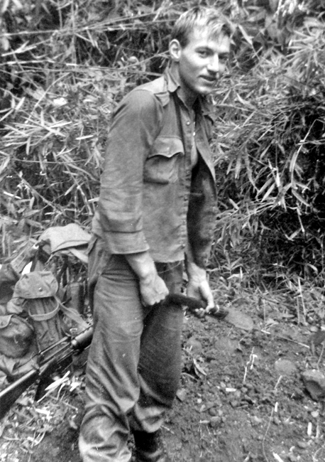 Gary Shields digging shell scrape