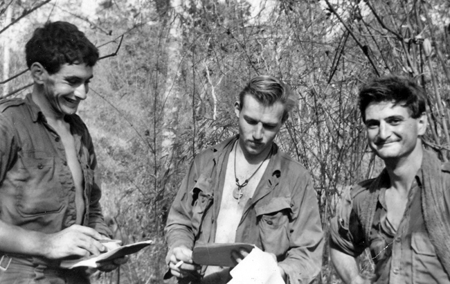 W2 Company soldiers receive their mail W2 Company soldiers receive their mail