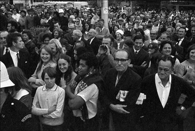 Spectators line the parade route - 161 Battery parade, 12 May 1971 Spectators line the parade route - 161 Battery parade, 12 May 1971