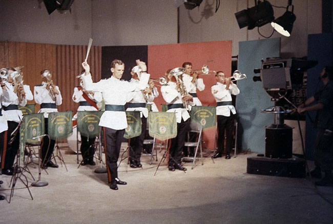 The band records at the AFVN television studio in Saigon - 1RNZIR Band Tour, 1969 The band records at the AFVN television studio in Saigon - 1RNZIR Band Tour, 1969