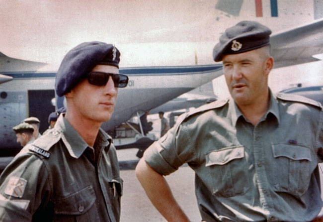 Colin Whyte [right] at Tan Son Nhut airfield, South Vietnam, 1968