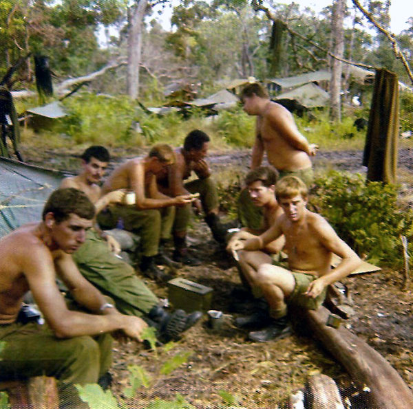 161 Battery gunners taking a breather, 1970 161 Battery gunners taking a breather, 1970