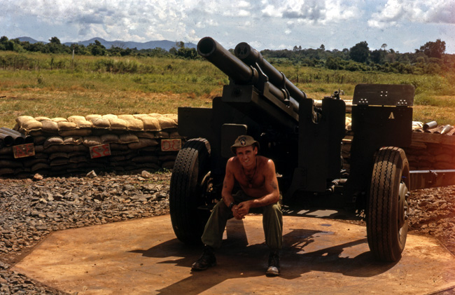 M101A1 Howitzer at Nui Dat, circa 1966-1967