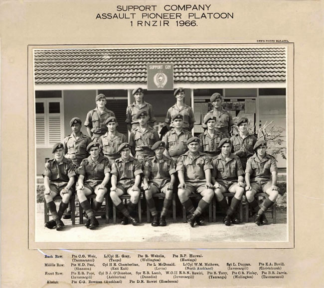 Assault Pioneer Platoon of Support Company 1RNZIR in 1966 Assault Pioneer Platoon of Support Company 1RNZIR in 1966
