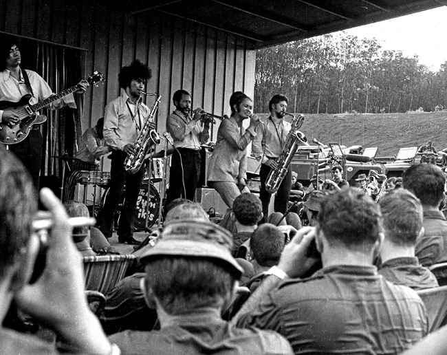 Quin Tikis performing at Nui Dat, 1968 Quin Tikis performing at Nui Dat, 1968
