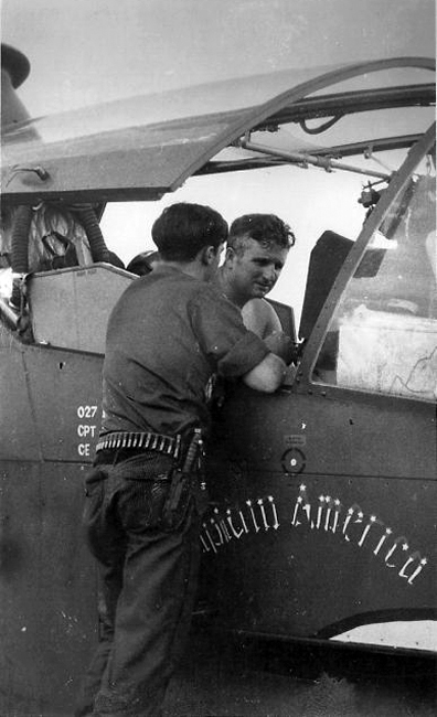 US Cobra helicopter gunship at Chi Lang, 1972