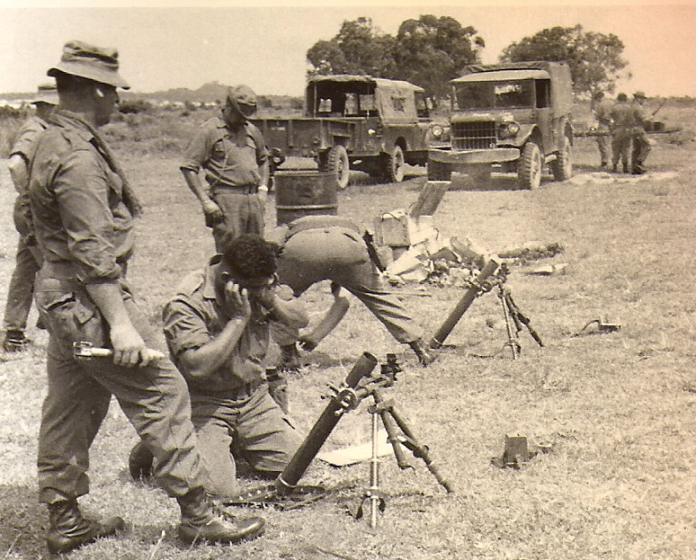 Mortar training at Chi Lang, 1972 Mortar training at Chi Lang, 1972