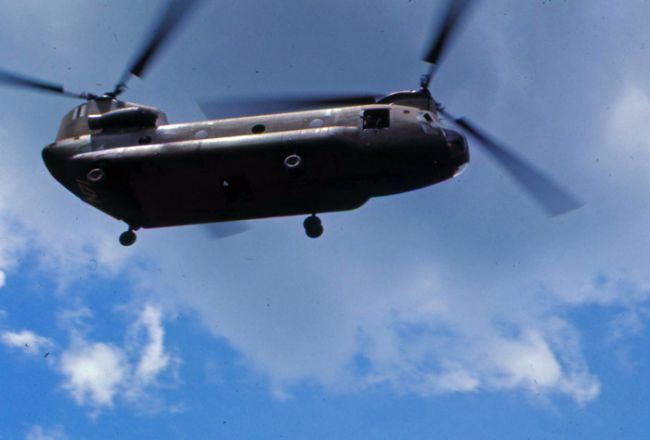 1RNZIR Band Tour Vietnam 1969 - Chinook helicopter