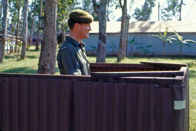 1RNZIR Band Tour Vietnam 1969 - latrines at Nui Dat