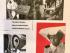 Black and white photograph montage of nurse in military uniform working with patients on aircraft