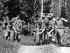 Vietnam veterans Toi Rawire (left foreground) and Jeffery Waters (right foreground) during an artillery exercise in Fiji 