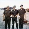 Chris Stock, Fred King and Lewis Pagan at Tan Son Nhut airbase, Saigon, 1970