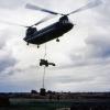 Chinook lifting gun at Nui Dat, circa 1968-1969