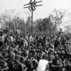 Soldiers gather to watch Dinah Lee perform in Vietnam, 1967