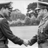 Dudley Young (right) receives his Long Service & Good Conduct Medal, October 1980