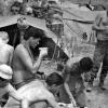 Gunners take a break from setting up camp