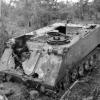 Burnt out Australian APC at FSB Coogee, May 1968