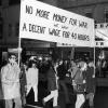 Union supporters during an anti-Vietnam War protest in Wellington, 1971