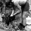 Larry Southern, V3 washing in the field, circa 1969
