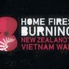 Poppy and fern next to title, Home Fires Burning New Zealand's Vietnam War