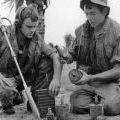 Engineers with an M16 land mine, 1969