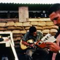 Wallace Conza and Doug Hori relaxing at Nui Dat, circa 1968-1969