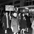 Peace Council supporters during anti-Vietnam War march in Wellington, 1971 