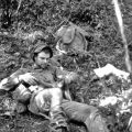 John Sherriff awaiting medevac, 16 November 1968