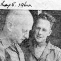 Sergeant's P. Quinn and J. W. Carter discuss troop newspaper, 5 May 1964