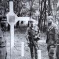 Left to right: Michael Harris, William Forrester, Ian Smeath and Kerei Ruru at Long Tan, November 1971