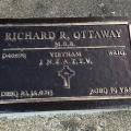 Bronze service plaque for Vietnam War veteran, Richard R. Ottaway, at Whenua Tapu Cemetery near Porirua, Wellington