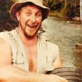 Patrick McKean panning for gold, c. 1980-1982