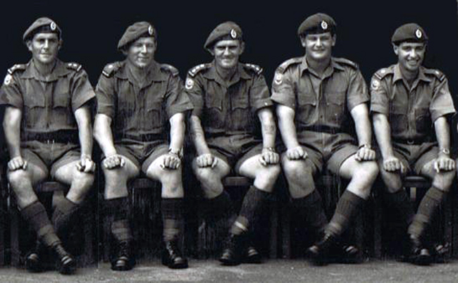 W Company Officers. Left to right: Lt Barley, Maj Hotop, Capt Sinclair, Lt Steel, Lt Denniston-Wood W Company Officers. Left to right: Lt Barley, Maj Hotop, Capt Sinclair, Lt Steel, Lt Denniston-Wood